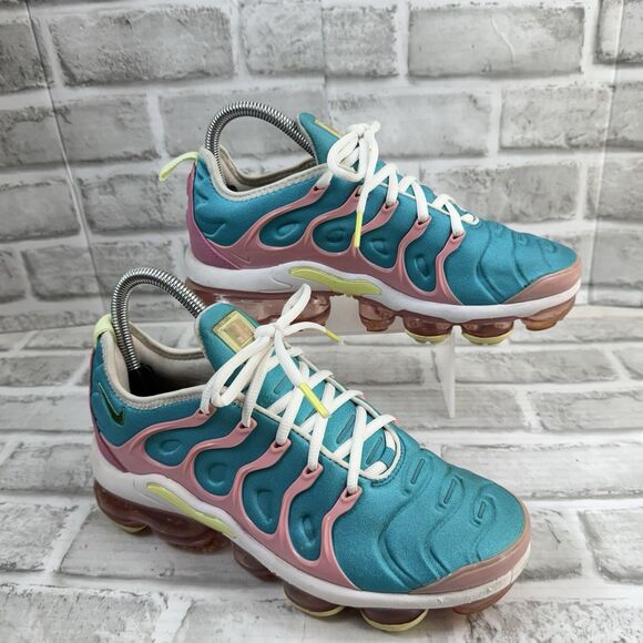 Nike Air Vapormax Plus Easter Blue Teal Volt Pink CW7014-100 Women’s Size 7 - Picture 4 of 12